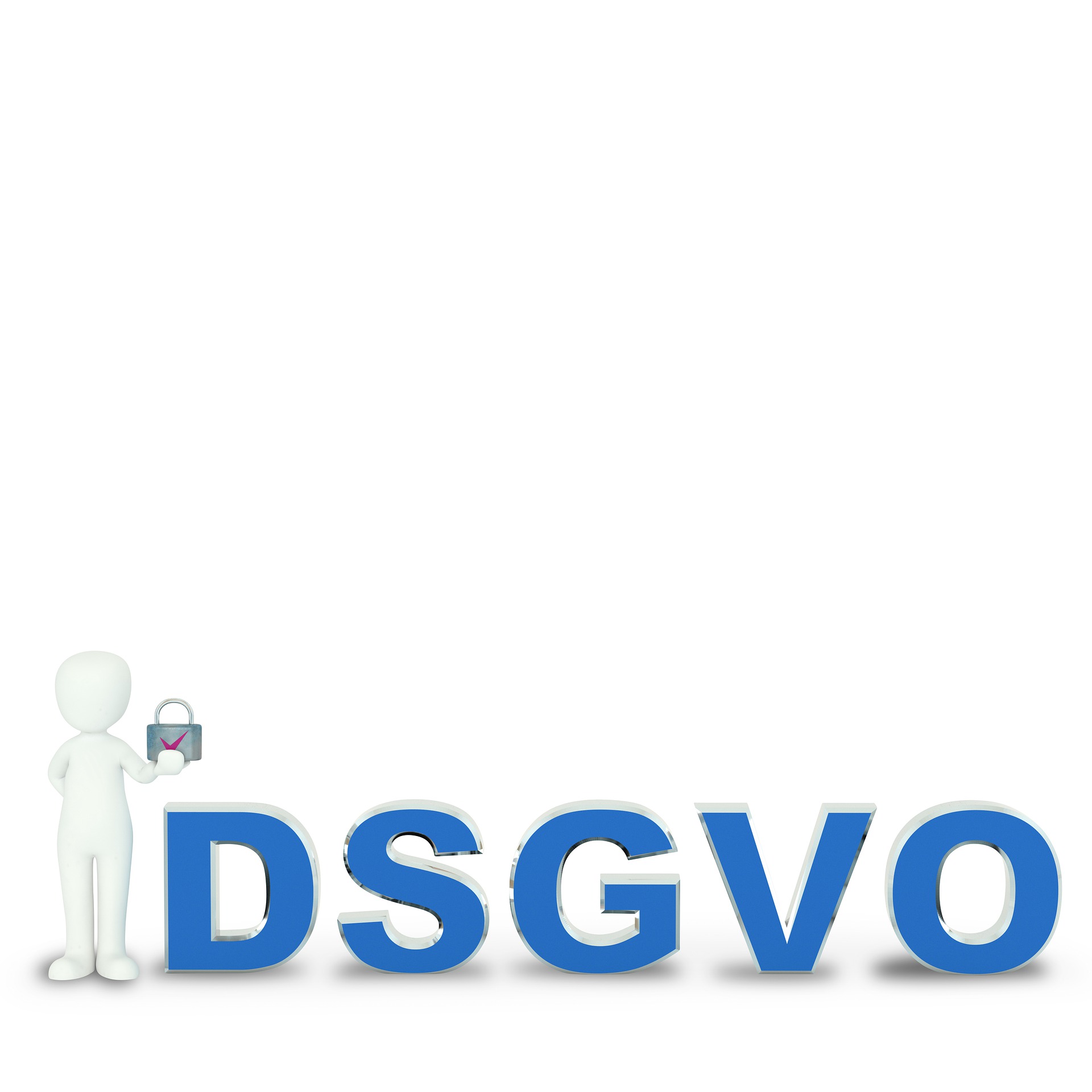 Schadensersatzanspruch bei DSGVO-Verstößen Mann DSGVO Datenschutzgrundverordnung Buchstaben